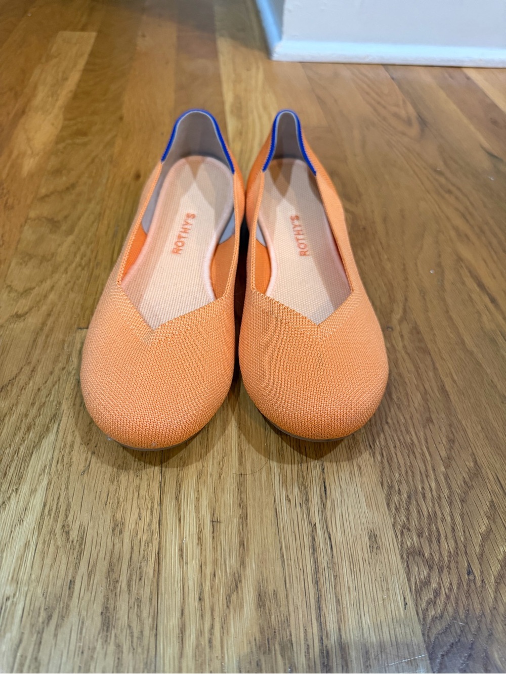 Rothy’s Orange Knit Slip-On Flats